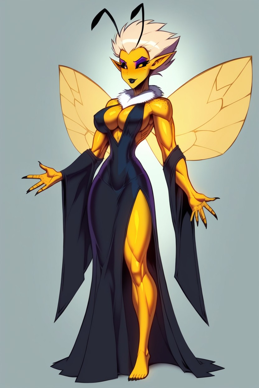 Long Arms, Three Fingered Hands, And Upper Back Large Round Breasts Hentai IA