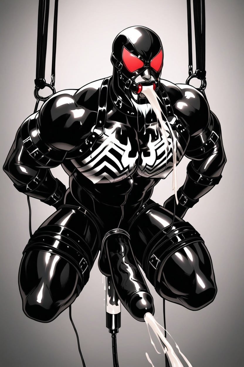 Vr Visor, Zentai, Hanging By Ropes AI Gay Porn