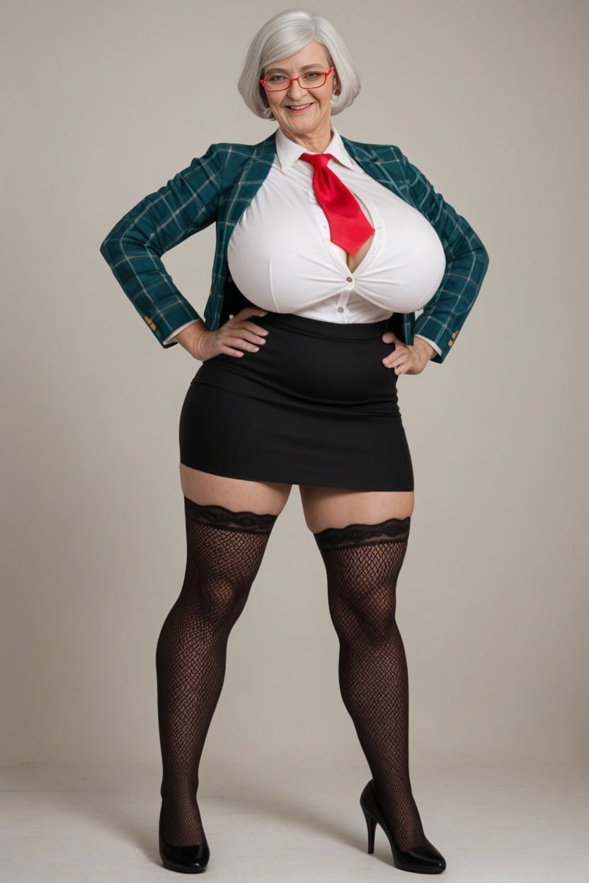 Skirt Not Covering Pussy, And Dark Green Underneath, Mischievous (smiling While Blushing) AI Porn