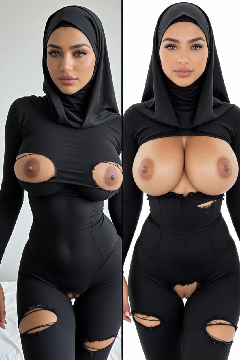 Side View, Covered, Burqa AI Porn