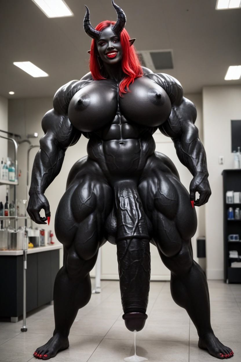 Seductive Pose, Vagina, Impossibly Gigantic Black Cock Porno IA transsexuelle
