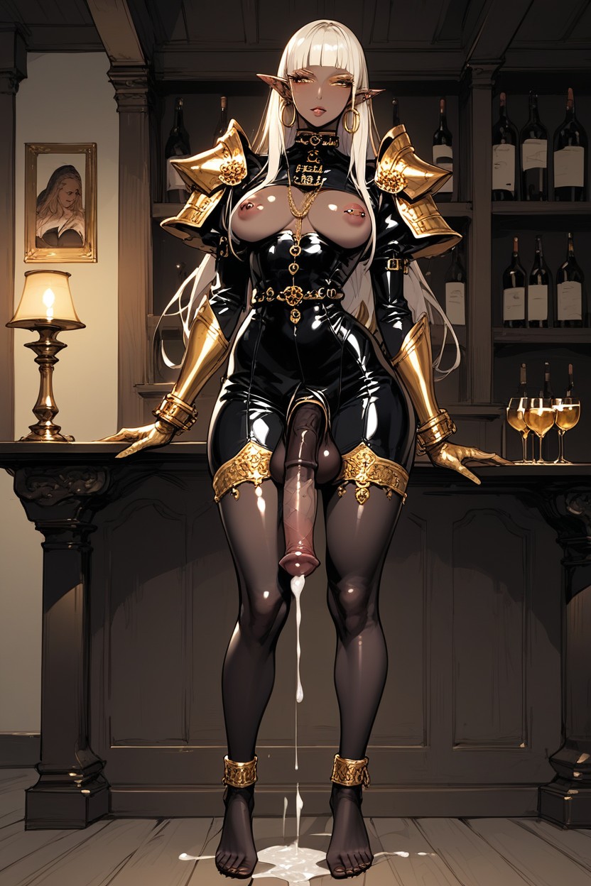 Big Saggy Testicles, Black Lace Arm Sleeves, Tavern Hentai IA