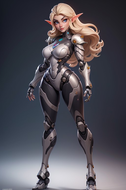 Robot Woman, Metallic Body, Robot Woman Hentai AI Porn