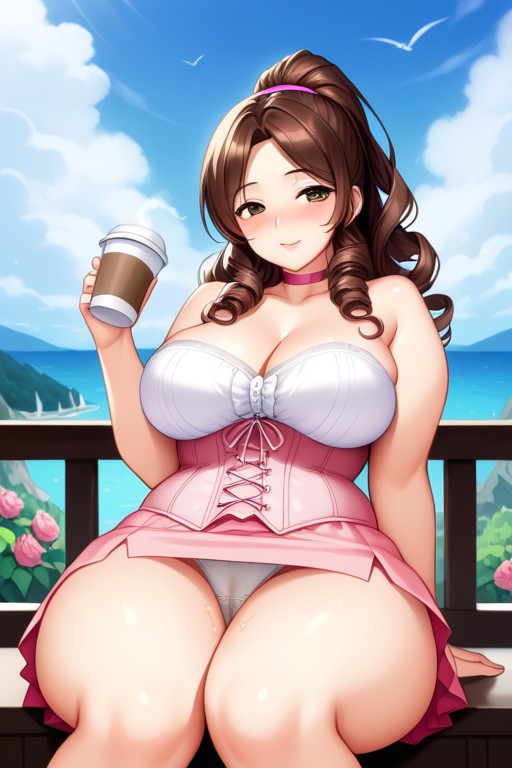 Detailed Face, Full-face Blush, Curly Hentai AI Porn