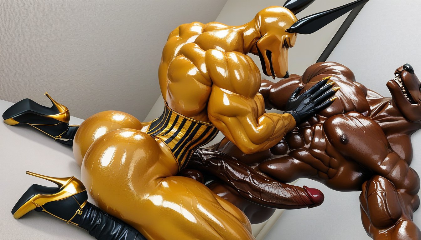 Massage, Gay, Muscular Furry AI Porn
