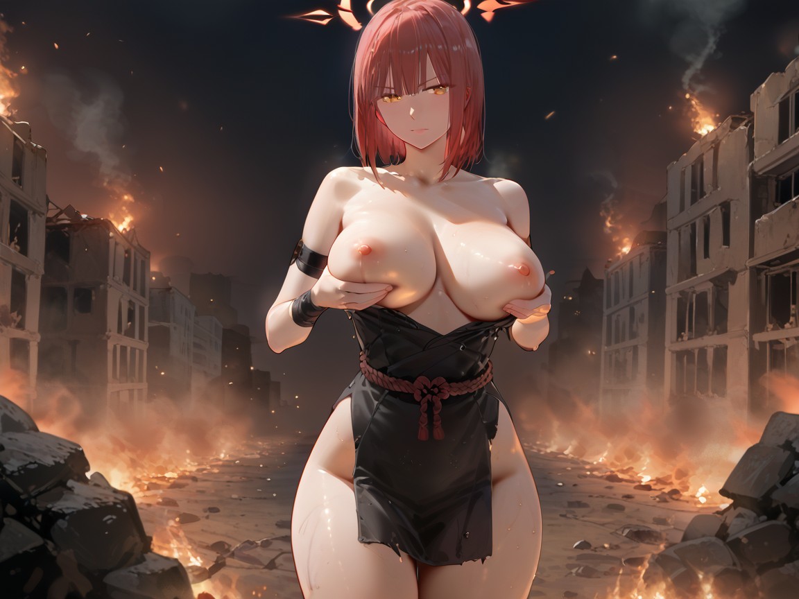 25+, Hands Lifting Breasts, Apocalyptic Hentai AI Porn