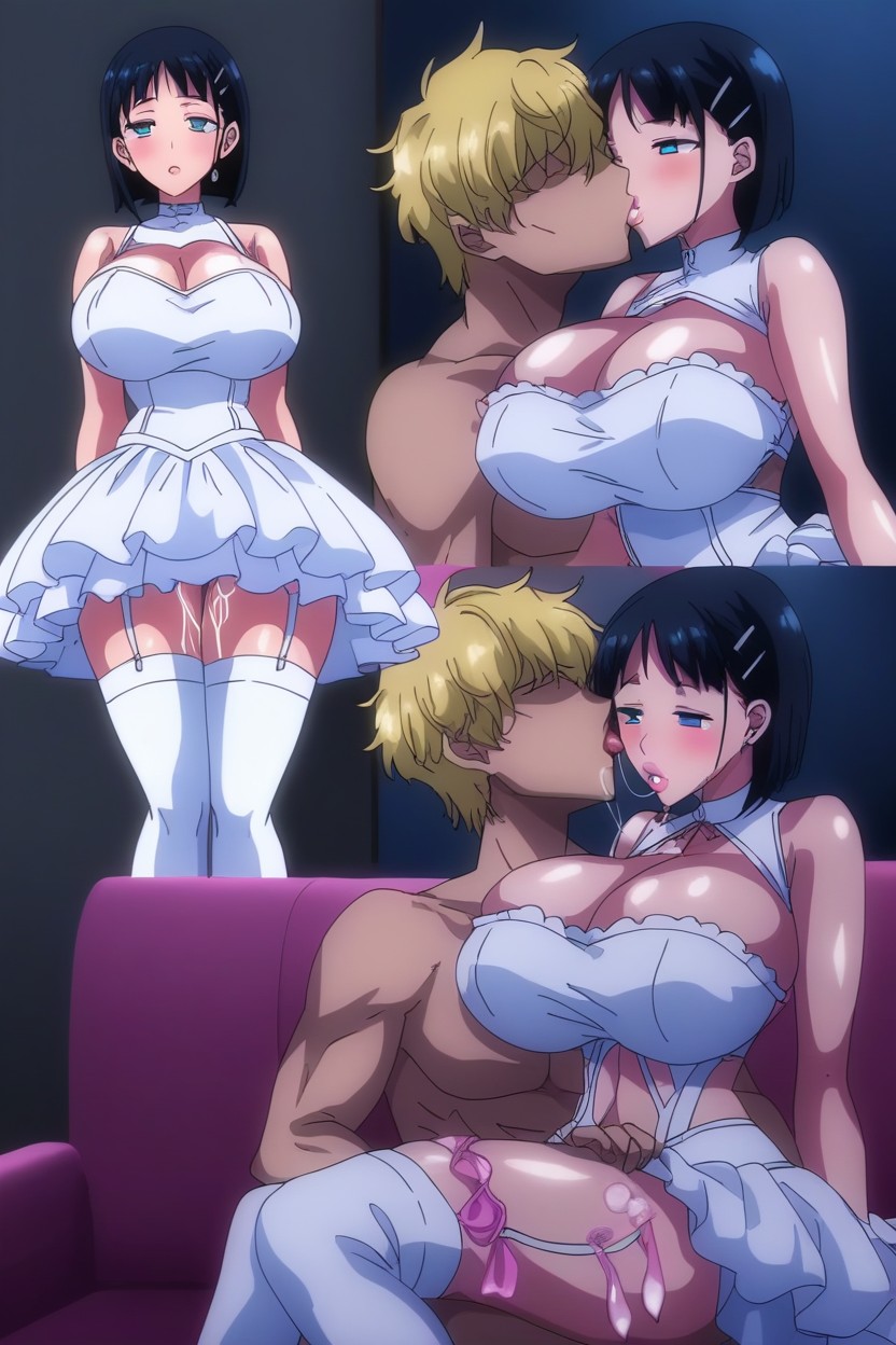 Saliva, Gleaming Skin, Colorful Women Hentai AI Porn