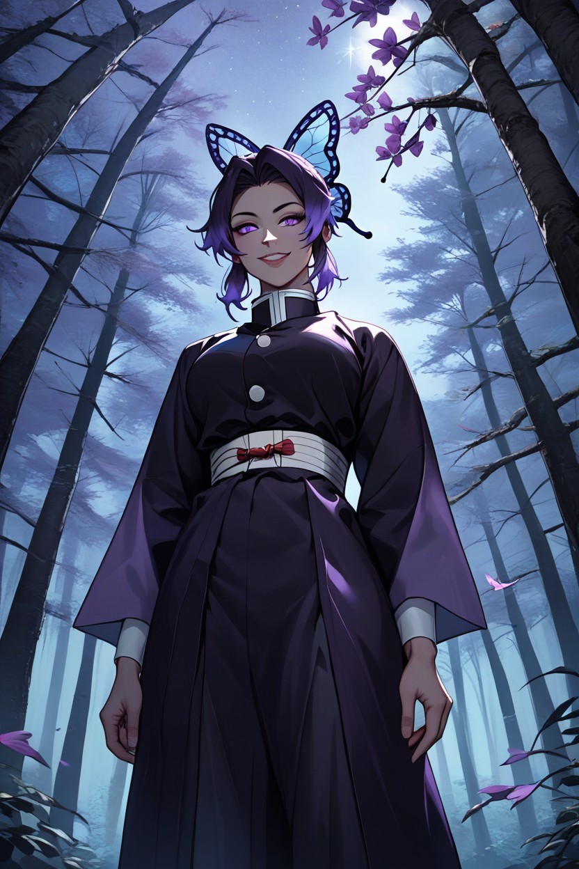 Front View, High Picture Quality, Grinning Hentai AI Porn