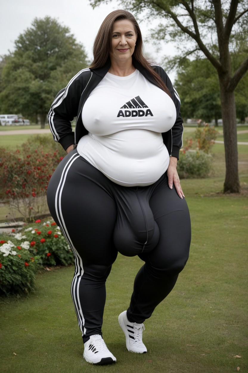 Park, Large Long Bulge Through Clothing, Full Clothed AI Porn