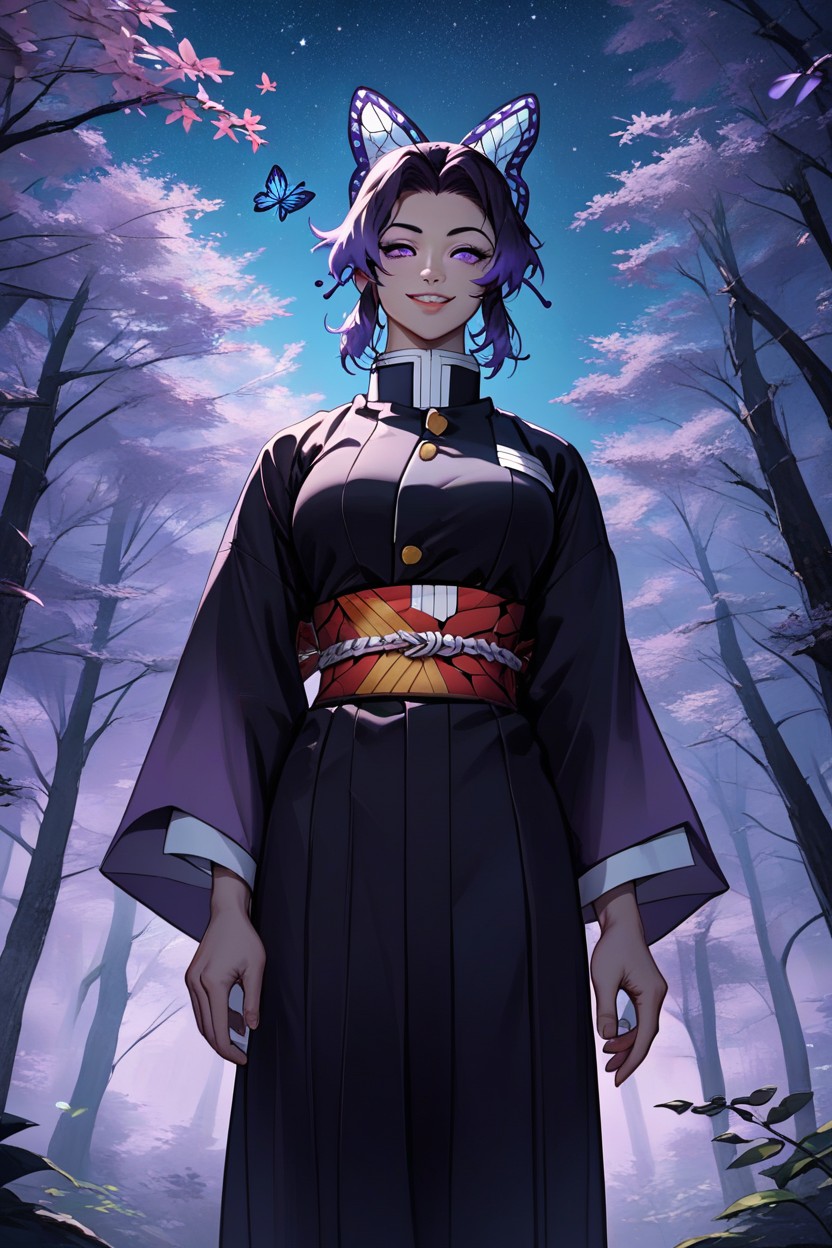 Dark Night, Big Bright Eyes, Currect Anatomy Hentai AI Porn