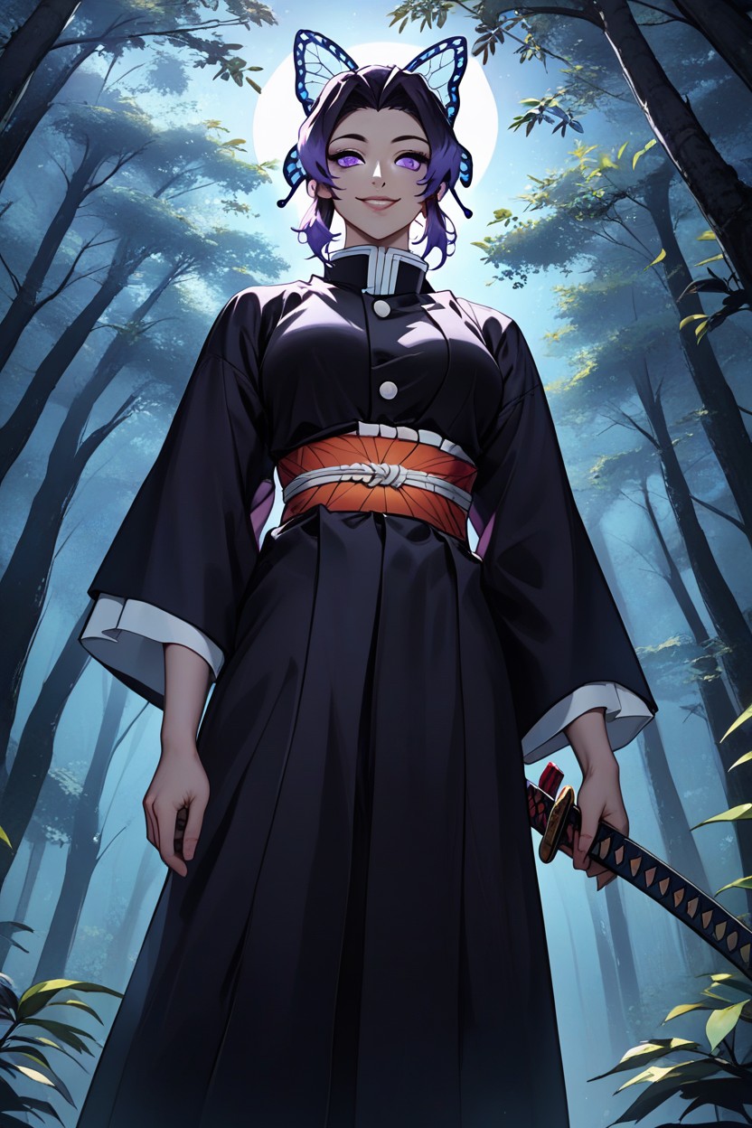Skinny, Standing Like Model, Dark Night Hentai AI Porn