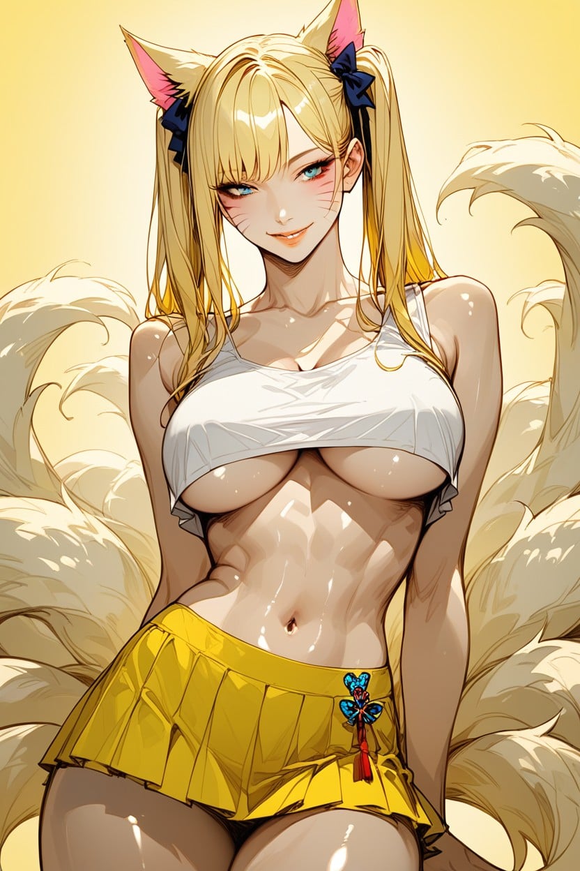 Oiled Skin, Miyoi, Whisker Markings Hentai AI Porn