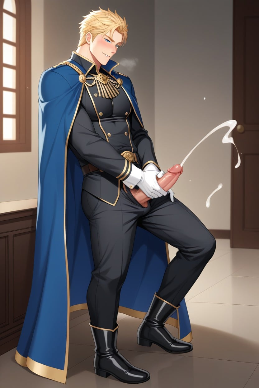 單人圖, Blue Eyes, Fancy Dark Black Royal Pants AI同性戀黃片