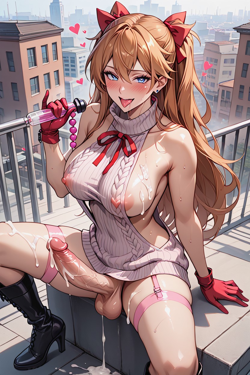 Erectile Nipples, Sweat, Standing Shemale AI Porn
