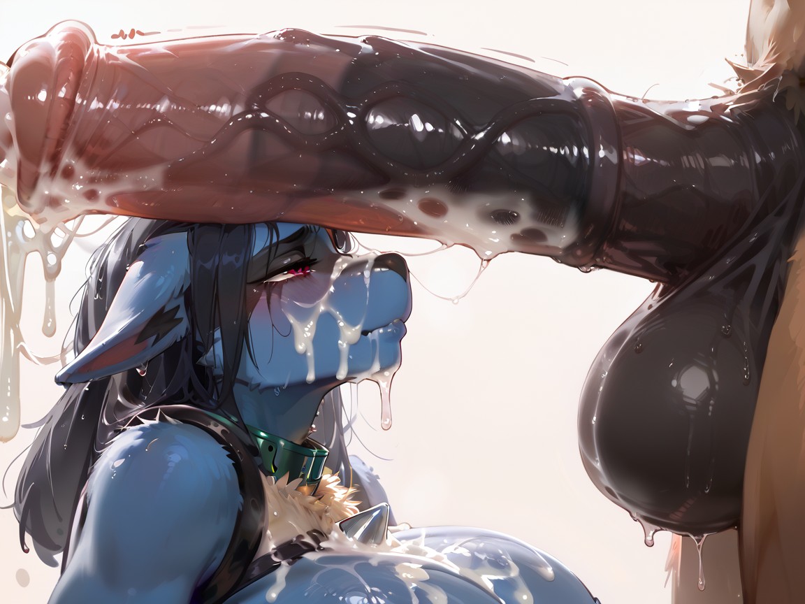 Lucario, Tired Face , Cock Slap Furry AI Porn