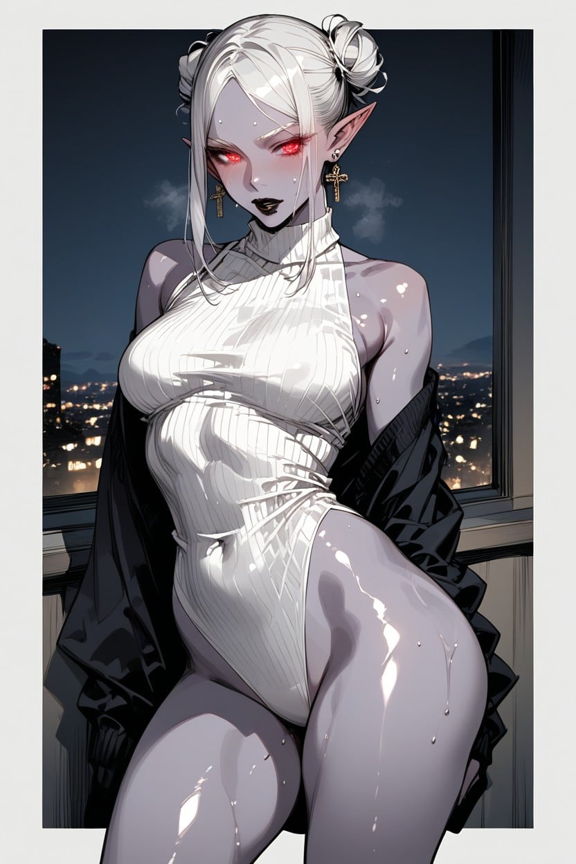 Model, Sweater Dress, Horny Hentai AI Porn