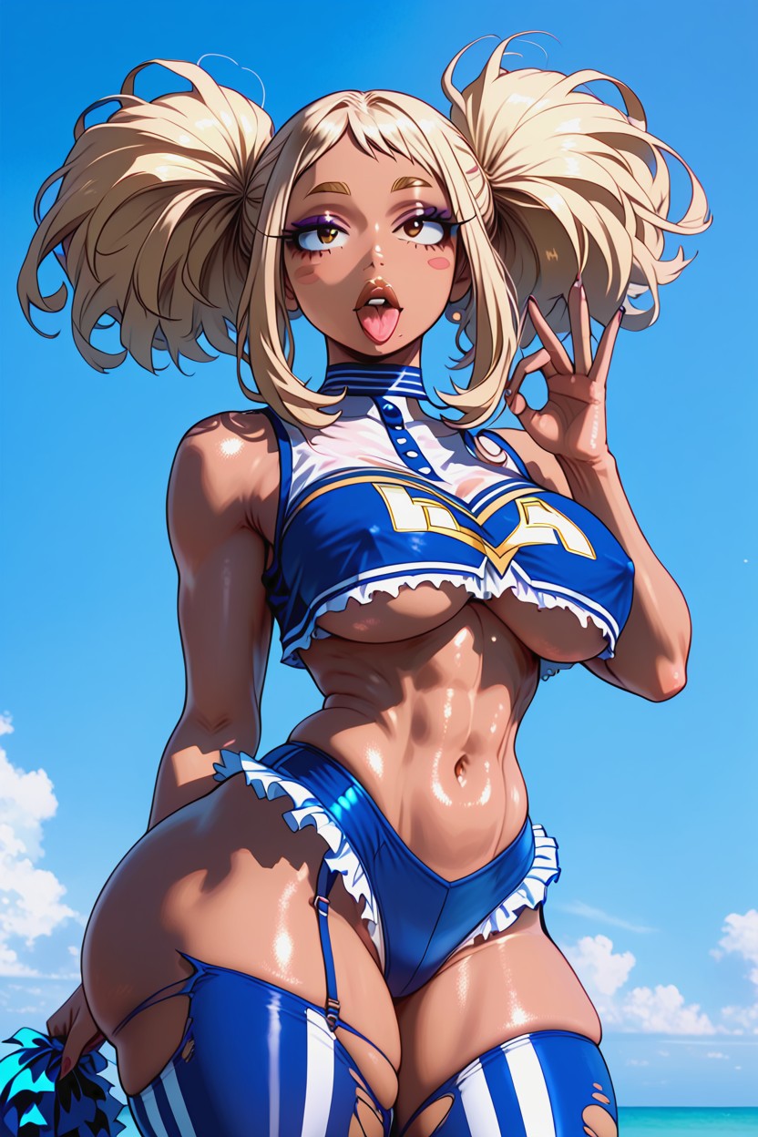 Cheerleader, Erect Nipples, Extremely Beautiful Face Hentai AI Porn