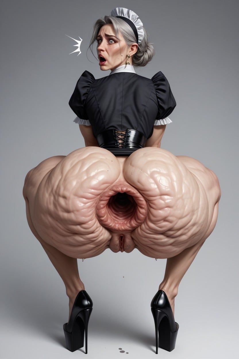 Extremely Tight Ass, Extremely Ass, Side View AI Porn