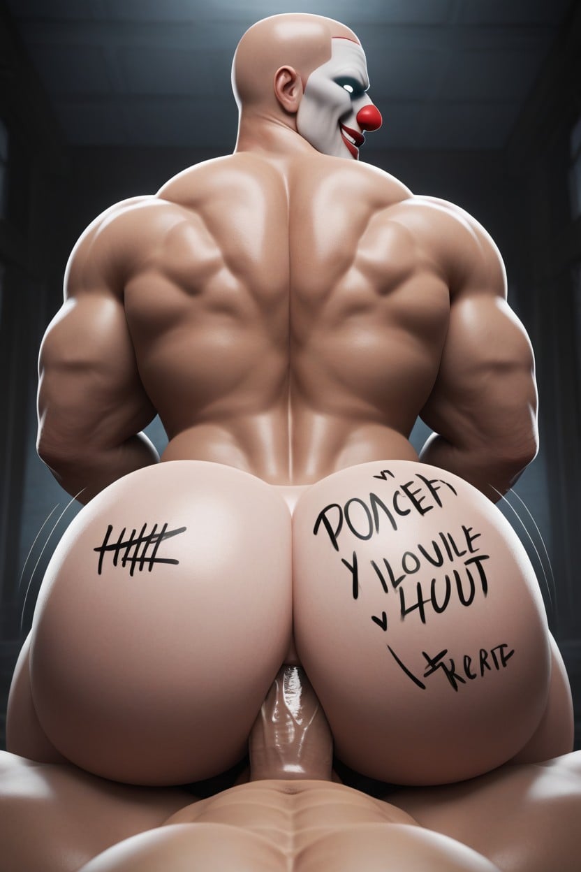 Masculine Bottom, Body Writing On Ass, Deadly Funhouse Is Sentient And Giddy When Milking AI Gay Porn