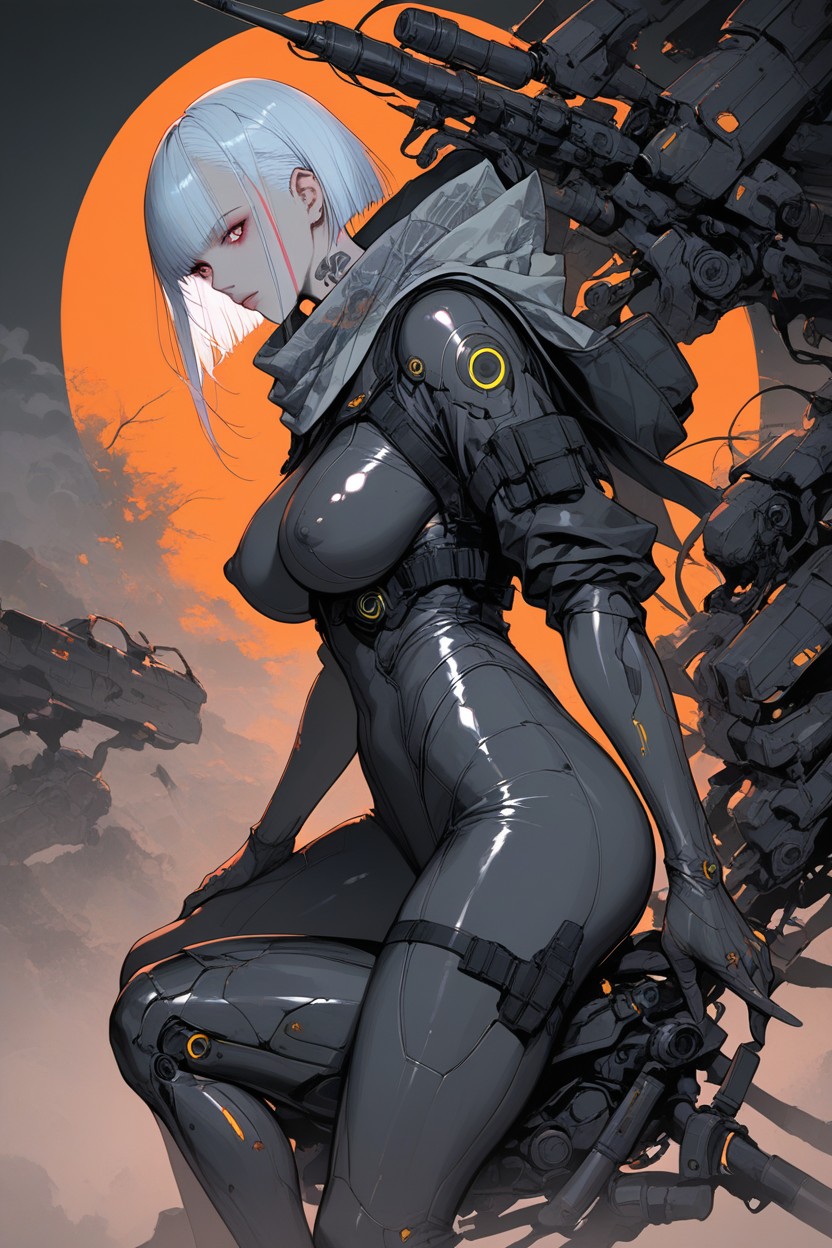 Cinematic Lighting, Bulky Armored Frame, Full Body Hentai AI Porn