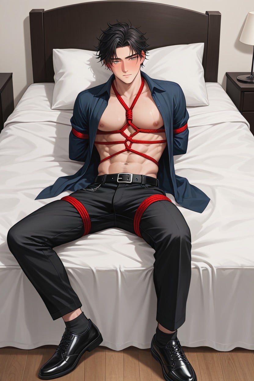 Detailed Eyes, Layered Hair, Slightly Messy Hair AI Gay Porn