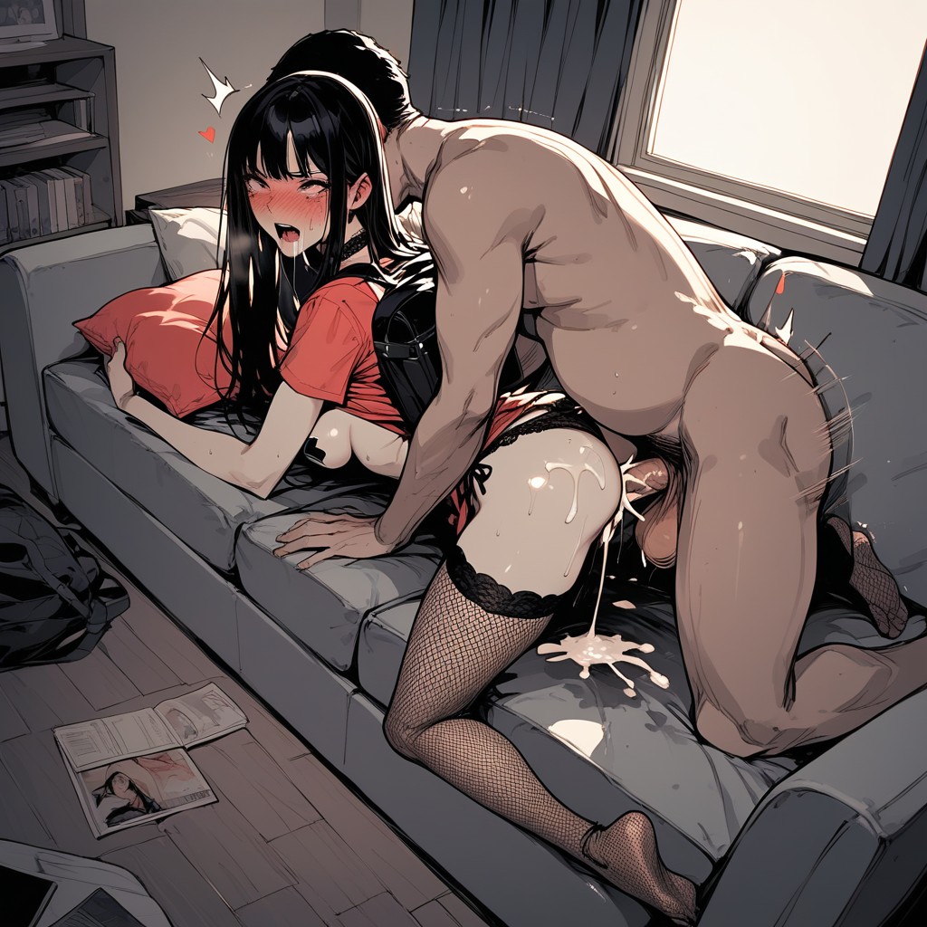 Full Wet Body, Excessive Sweat, Fishnets Hentai AI Porn