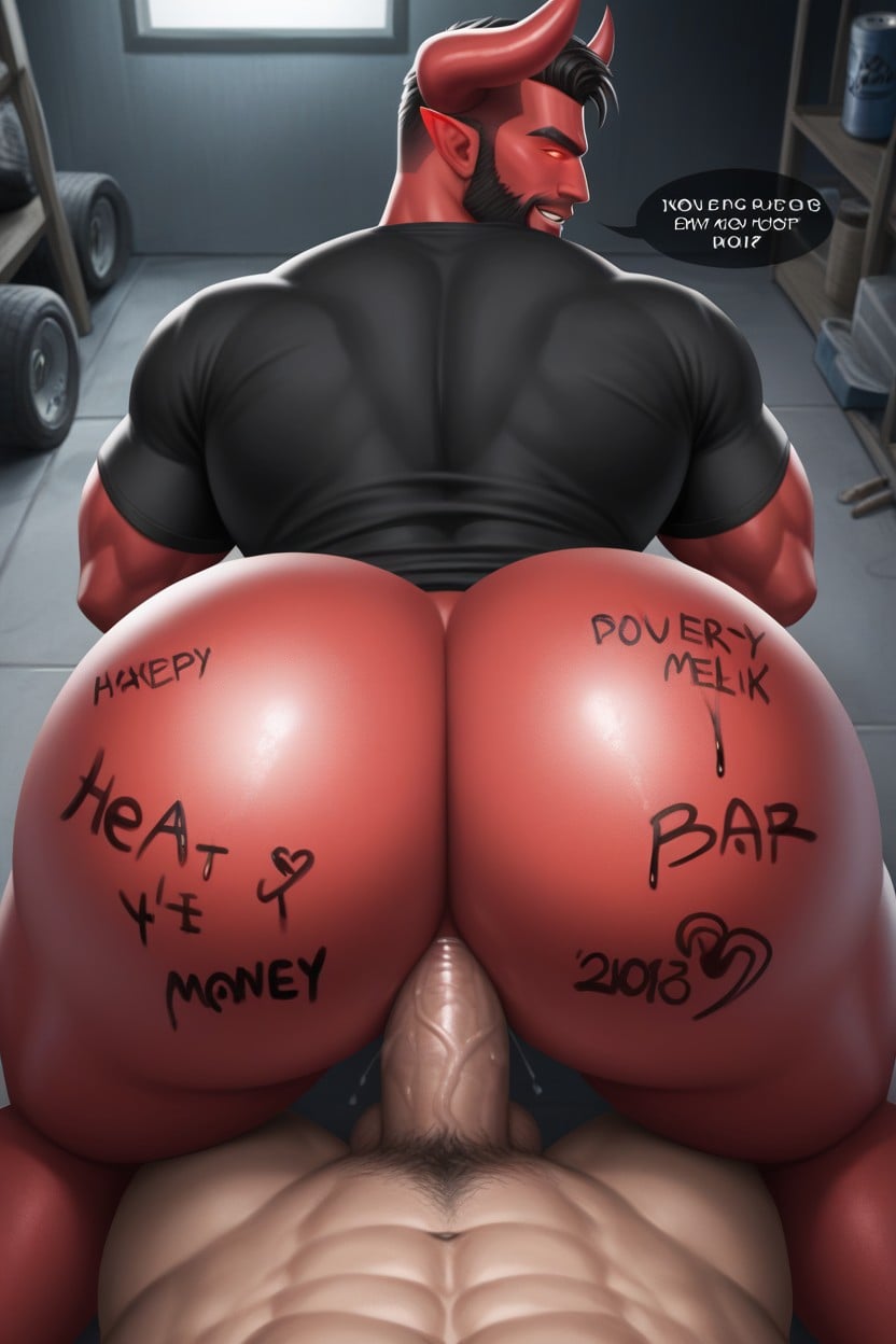 Deadly Hole, Muscular, Bottom Has Red Skin AI Gay Porn