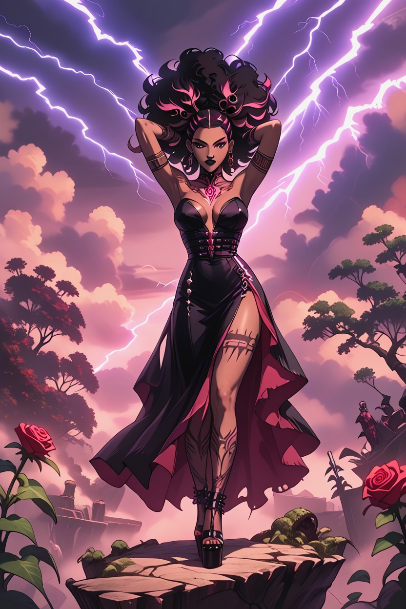 25+, Tattoos Of Lightning Runes, Fully Nude Hentai AI Porn