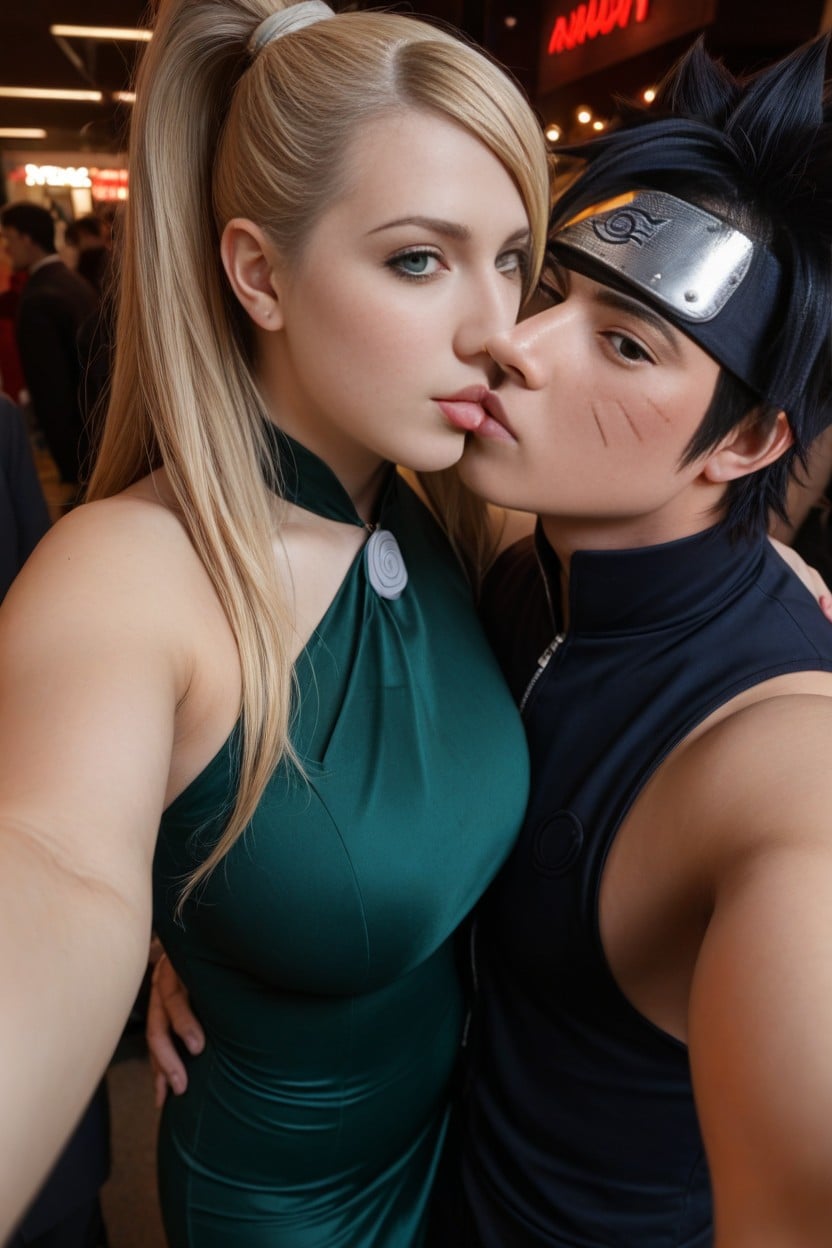 Cosplay, Selfie, Neon Lights AI Porn