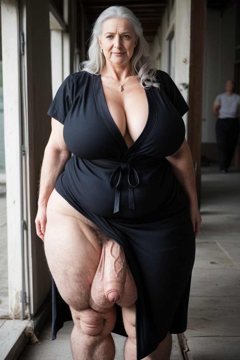 Huge Obese Belly, Background, Fully Clothed AI Porn