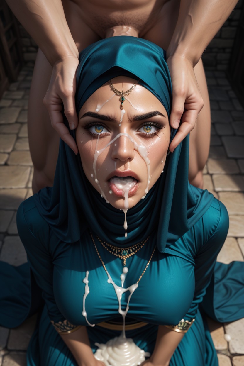 Cum Leaking From Nose, Shocked, Teary Eyes AI Porn
