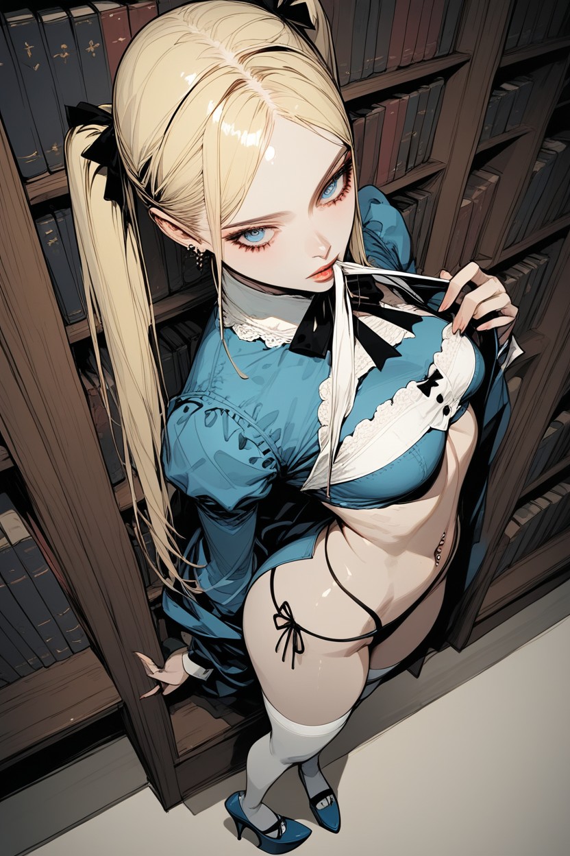 Random Angle, Long Twintails, Full Body Hentai AI Porn