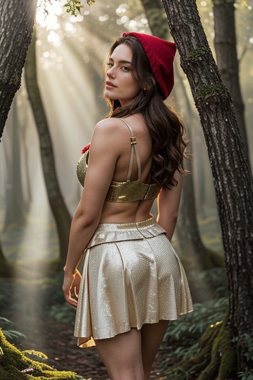Red Riding Hood, Skirt, Ancient Forest In Ancient Greece AI Porn