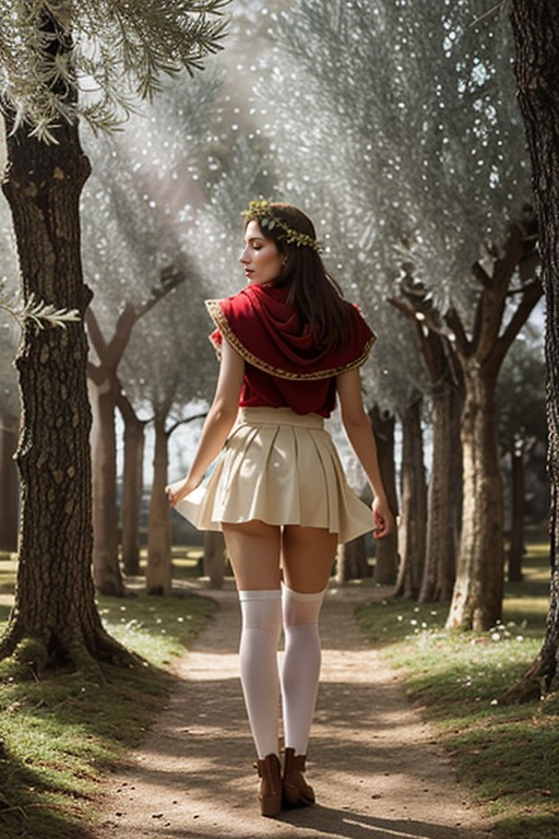 Tail, Skirt, コスプレ AIポルノ