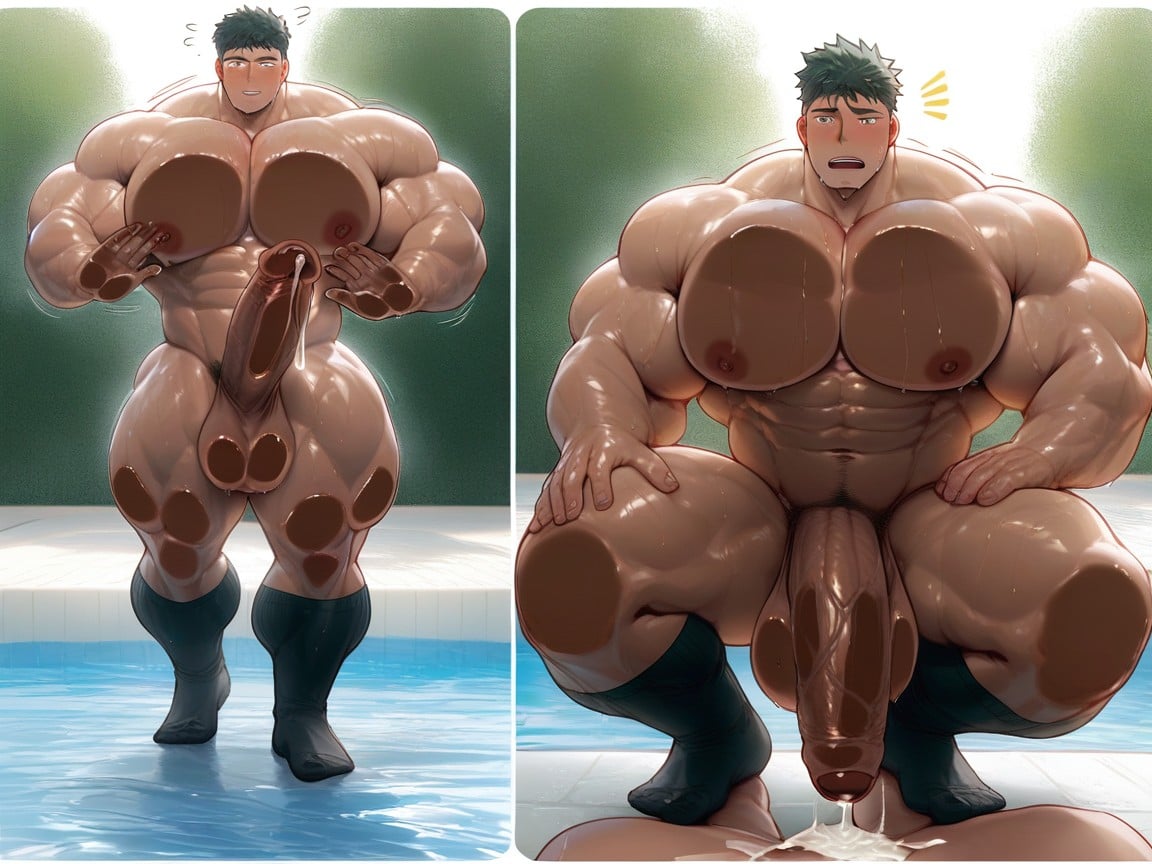 Cock Erect, Penis Bigger Than Body, Massive Ass AI Gay Porn