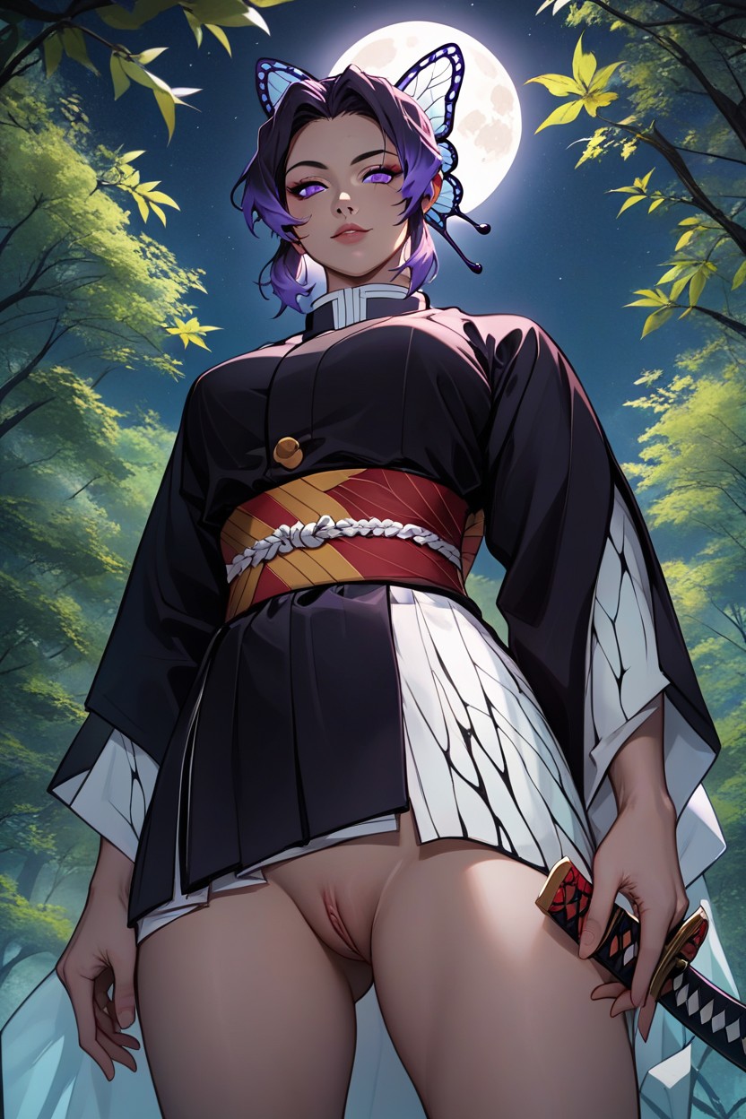 Samurai, In Forest, Grinning Hentai AI Porn