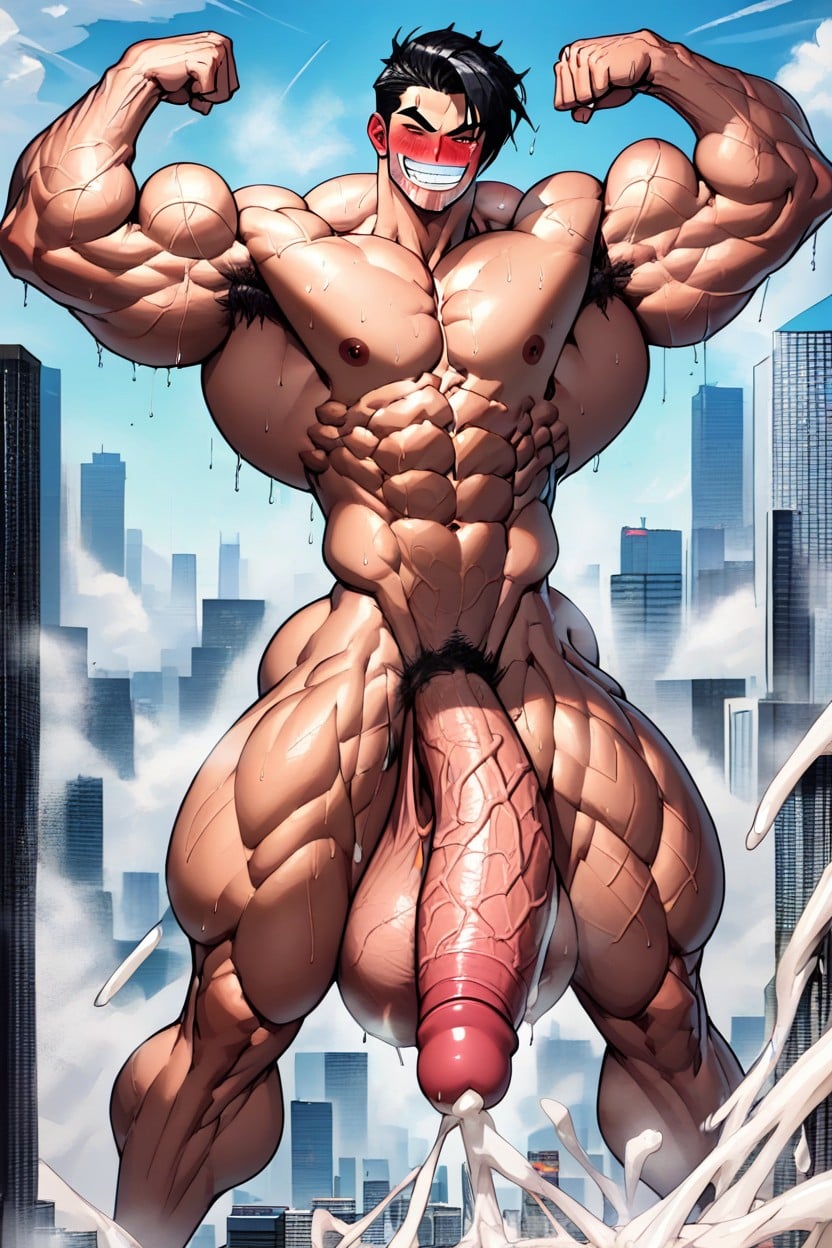 Face Detailed, Vieny Cock, Uncontrollable Muscle Growth AI Gay Porn