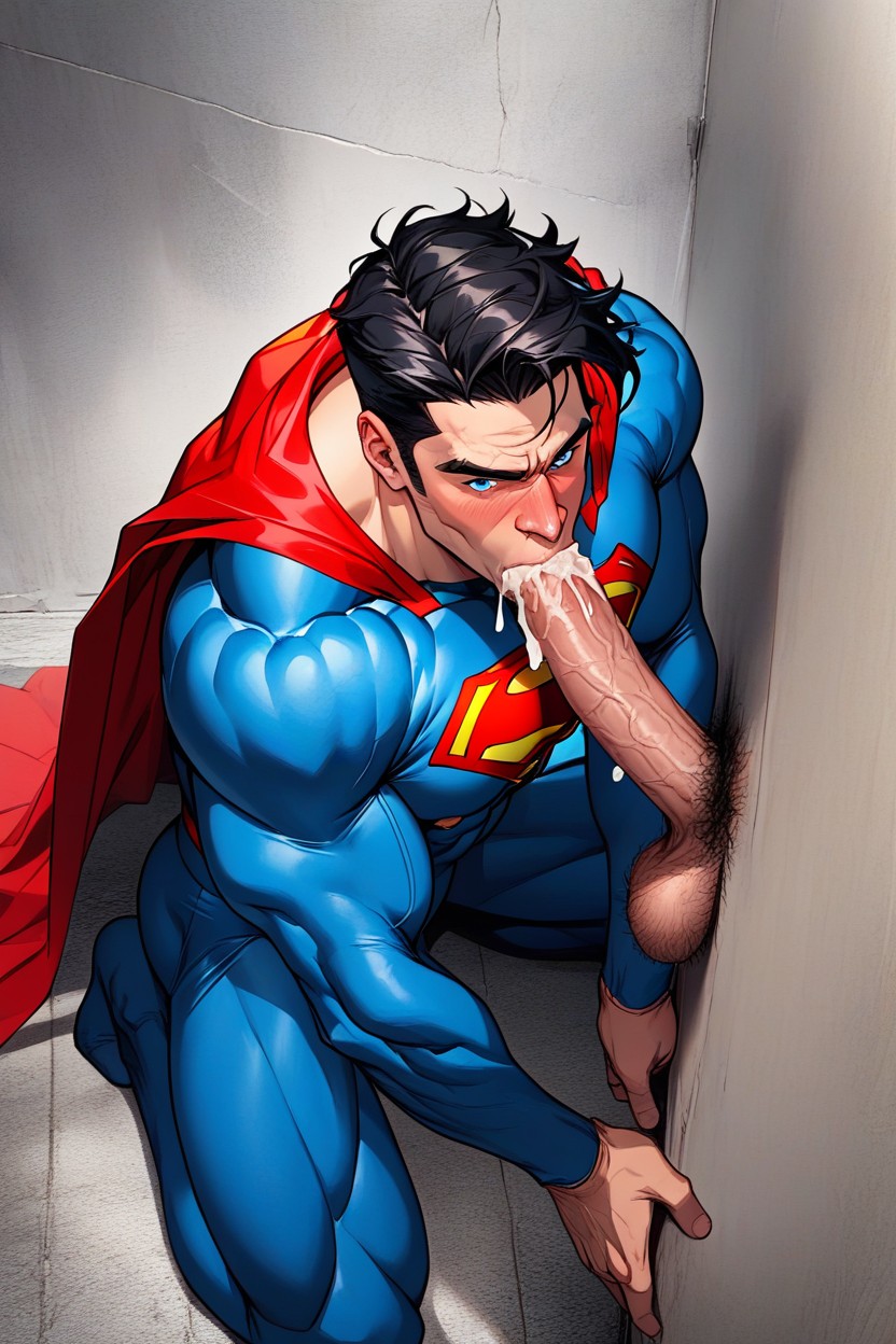 Pov, Blue Eyes, Blue Hero Suit AI Gay Porn