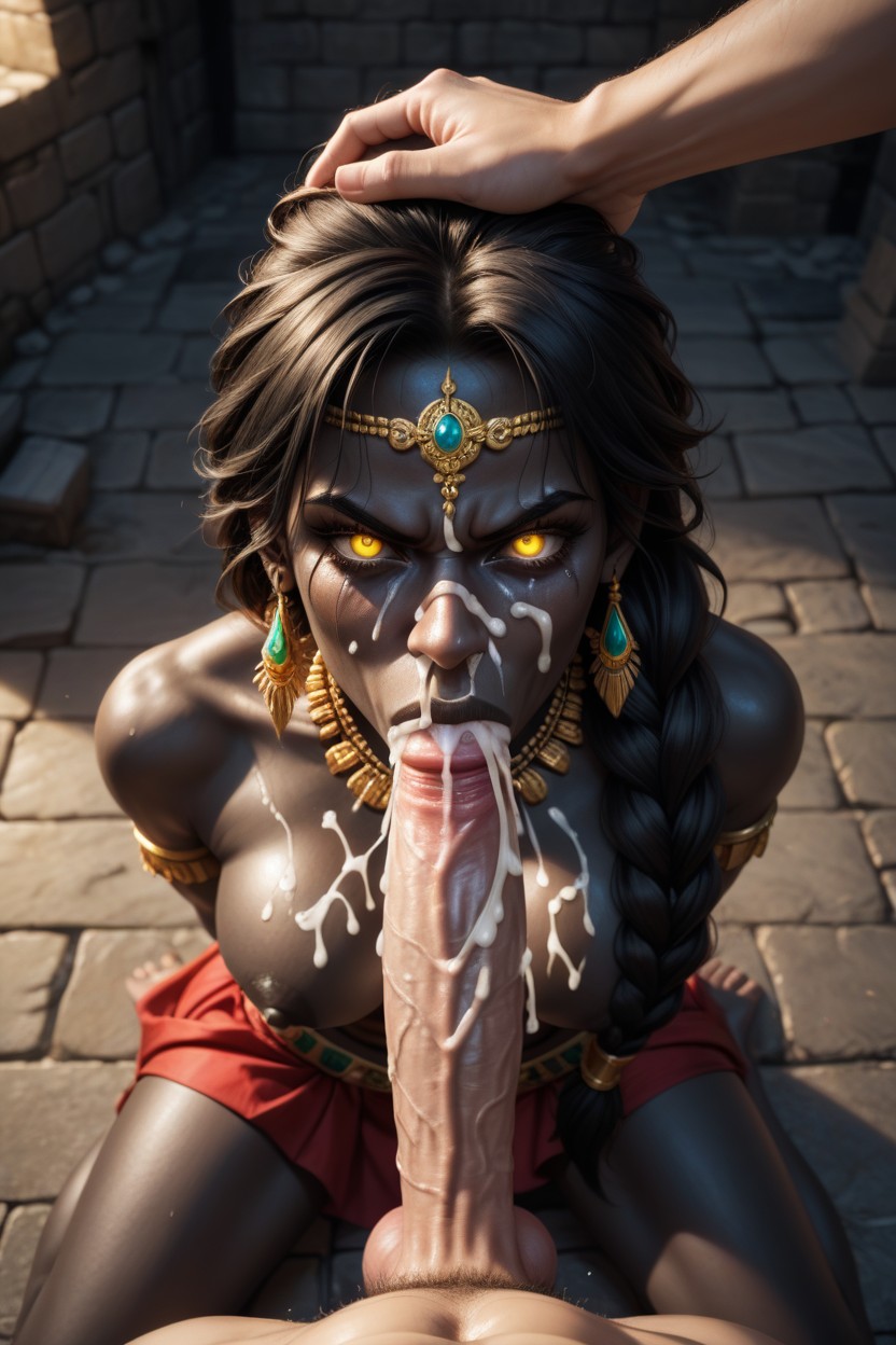 Extremely Beautiful, Futanari, Kneeling AI Porn