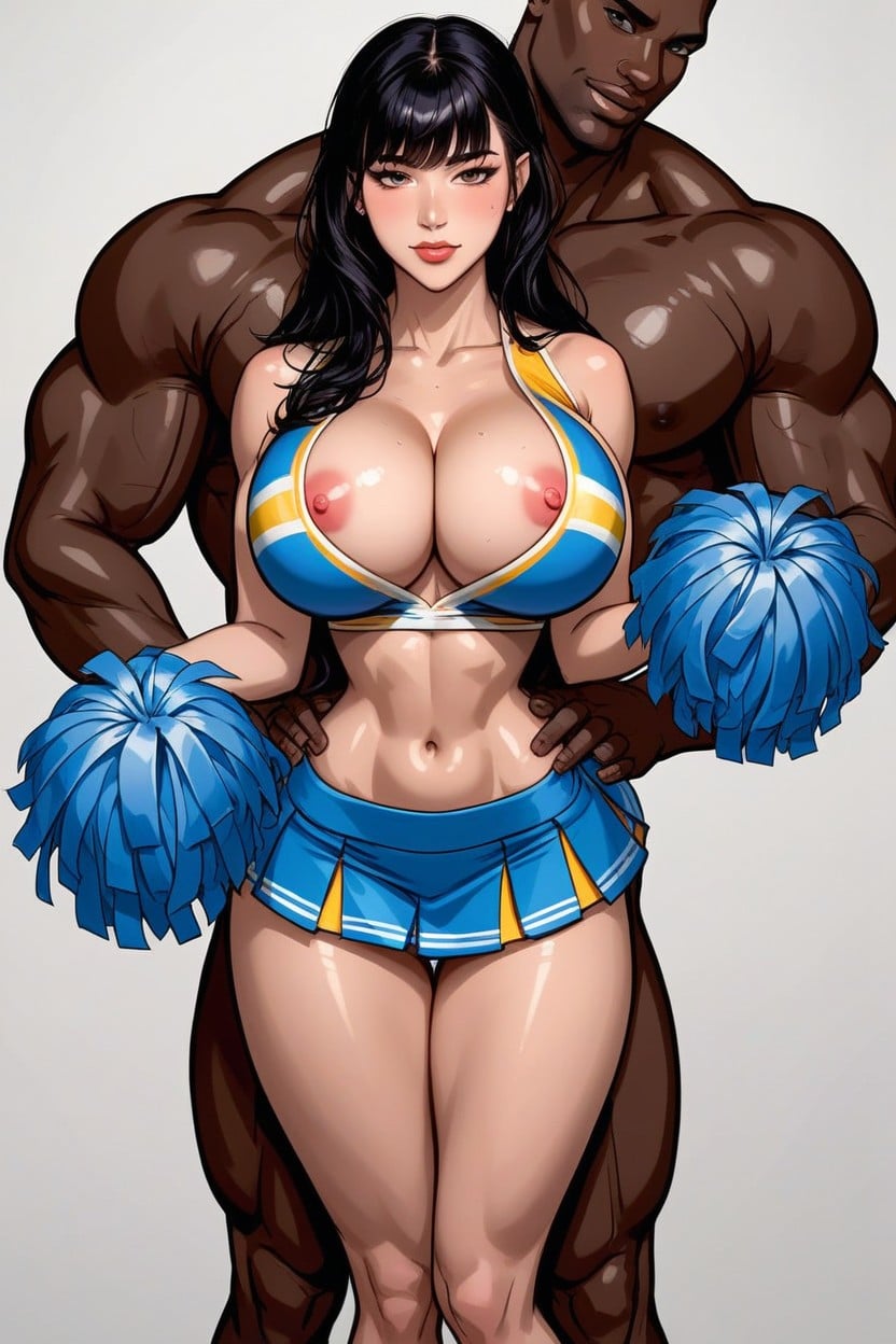Cheerleader, Bangs, Thick Thighs AI Porn