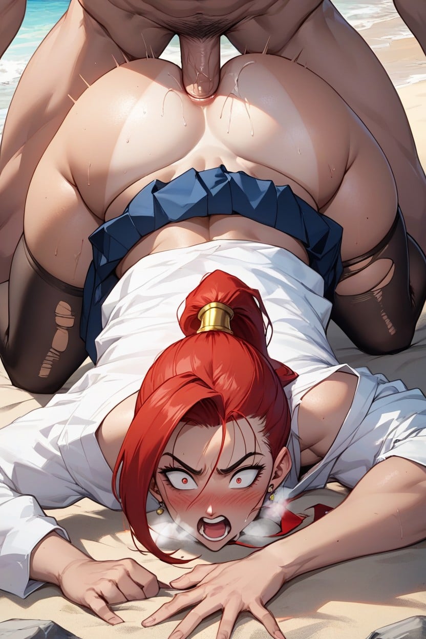 Lower Back Arched, Android C From Dragon Ball, Yelling Hentai AI Porn