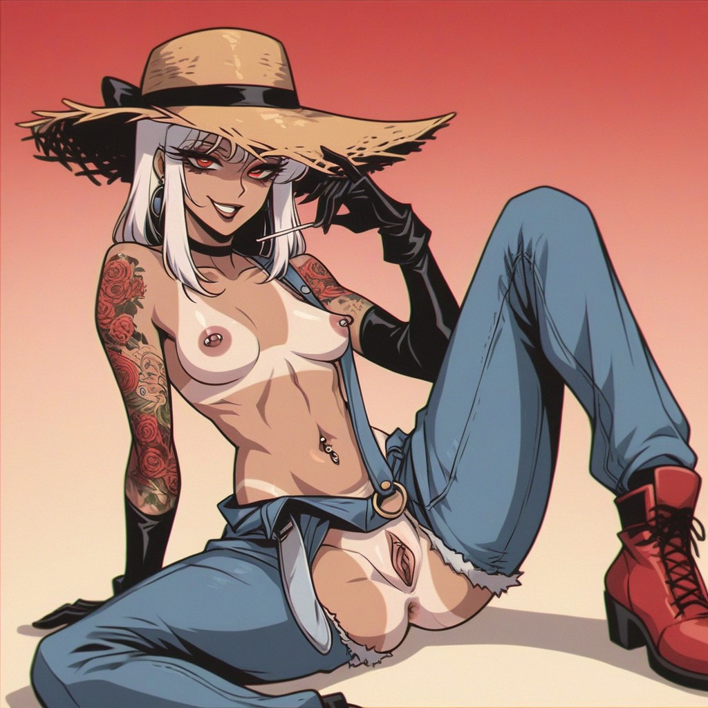 Back Covered In Tattoos, Vagina Shown, Body Covered In Tattoos Hentai AI Porn