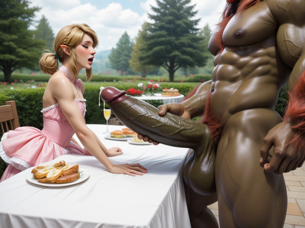 Blonde, Femboy, Ganondorf Standing Hentai AI Porn