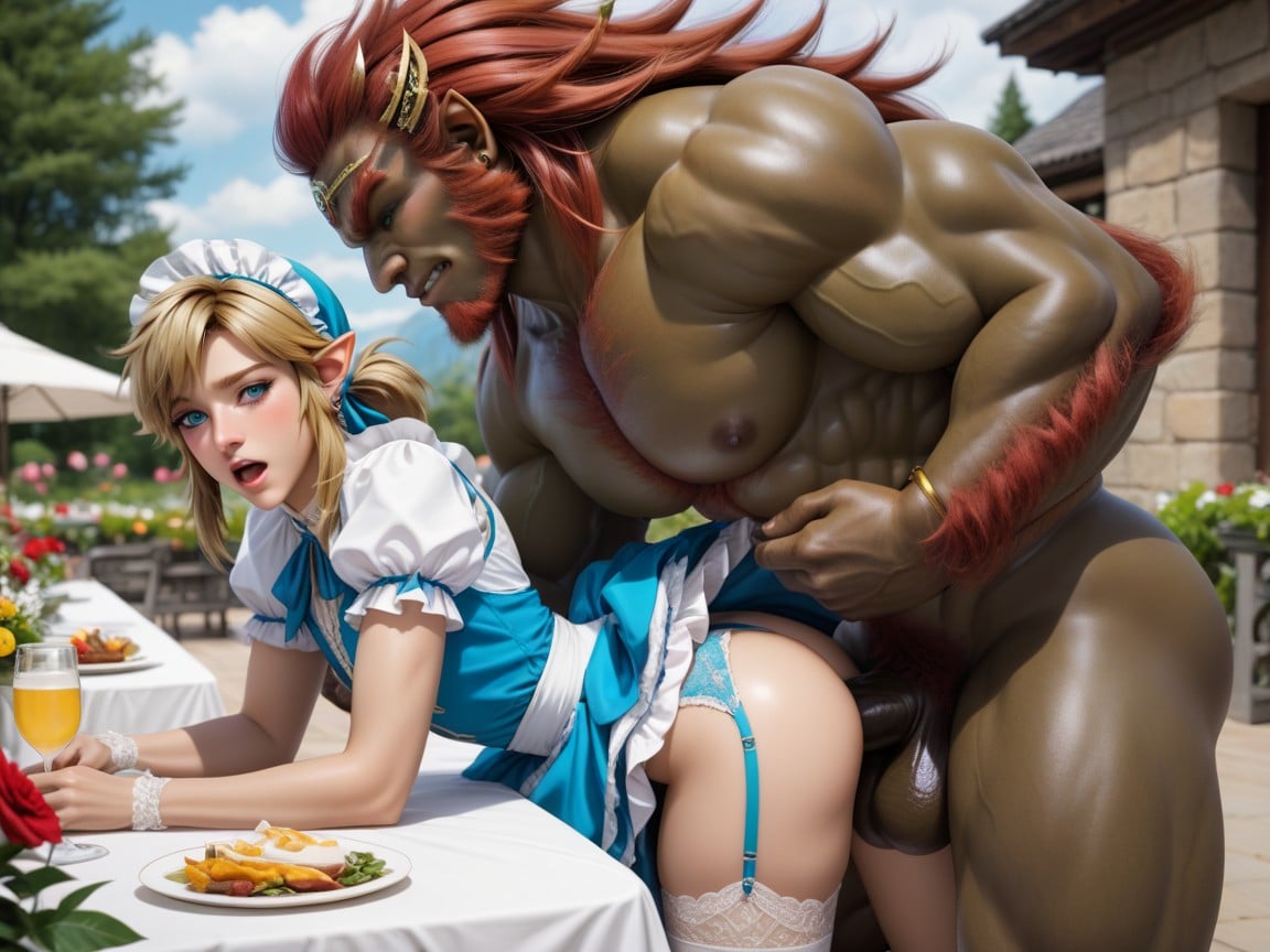 Top Down, Ganondorfs Lifting Link By The Legs, Orgasm Hentai AI Porn