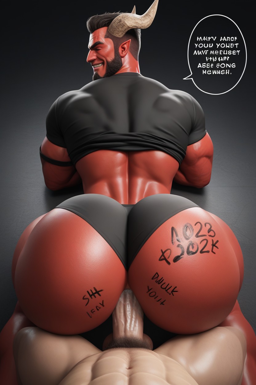 Gay, Body Writing, Deadly Hole AI Gay Porn