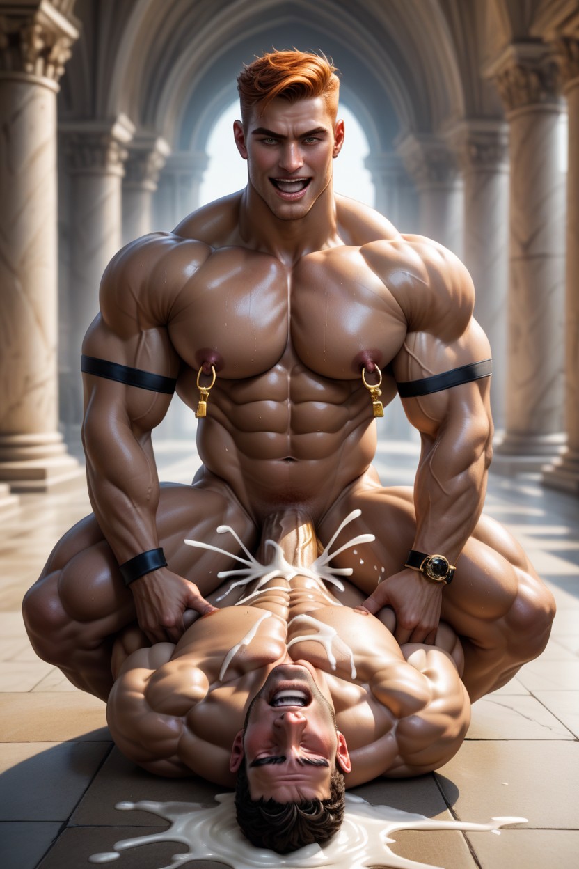 Full Body, Thick Cum, Sweaty Body AI Gay Porn