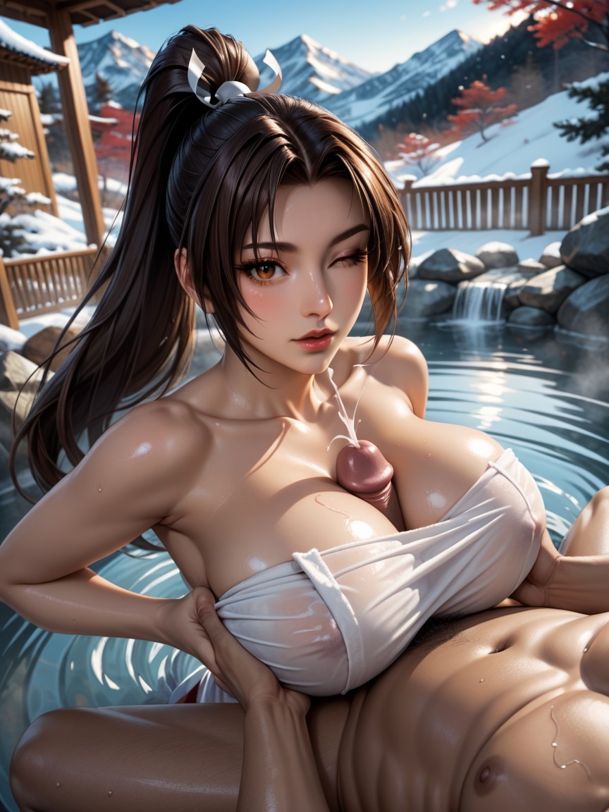 Night, Happy Smile, Cum All Face Hentai AI Porn