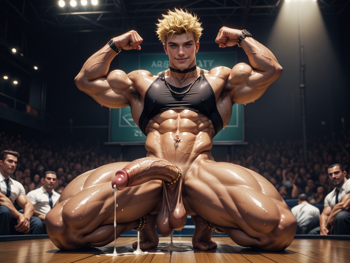 Cumshot, Shaved Face, Blonde Hair AI Gay Porn