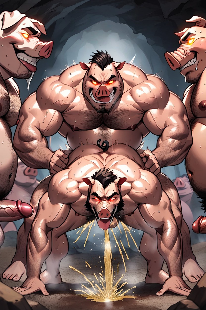 Pronebone And Pissing, Pronebone, Cock Growth Furry AI Porn