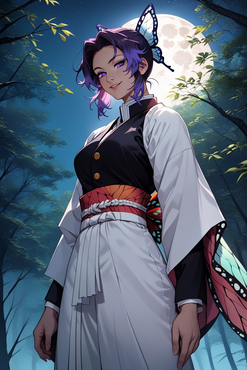 Shinobu Kocho From Kimetsu No Yaba, Short Length, Five Fingers Hentai AI Porn